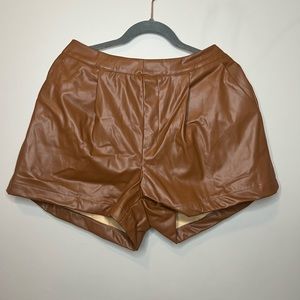 Faux Leather Shorts